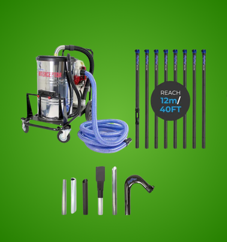 Gutter vacuum and pole sets