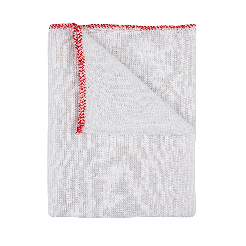 Dishcloth Bleached 45x38cm - Sewn Red