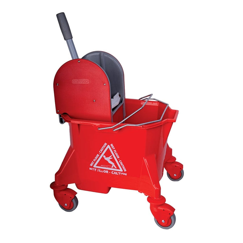 Smoothline Bucket 23 Litre & Plastic Wringer - Red