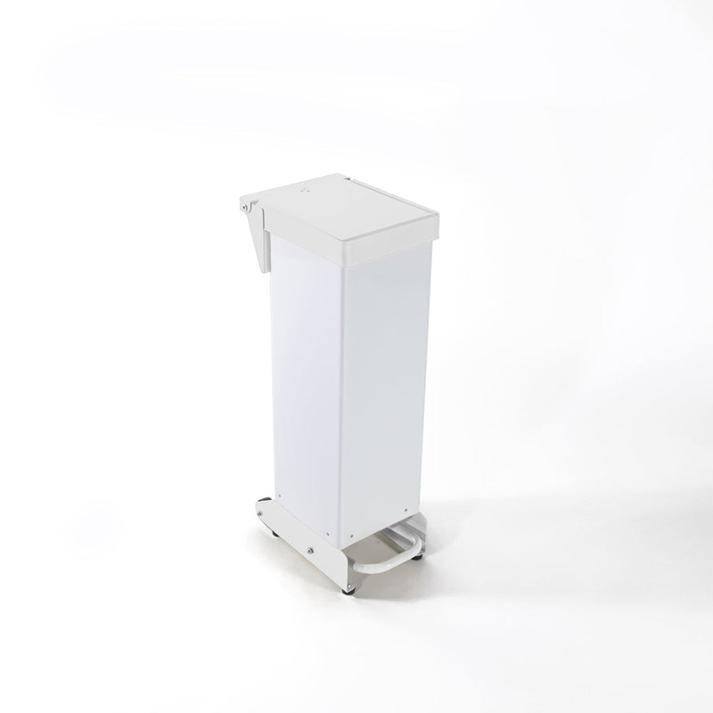 Fire Retardant Steel Bin Fixed Body 18 Litre - White