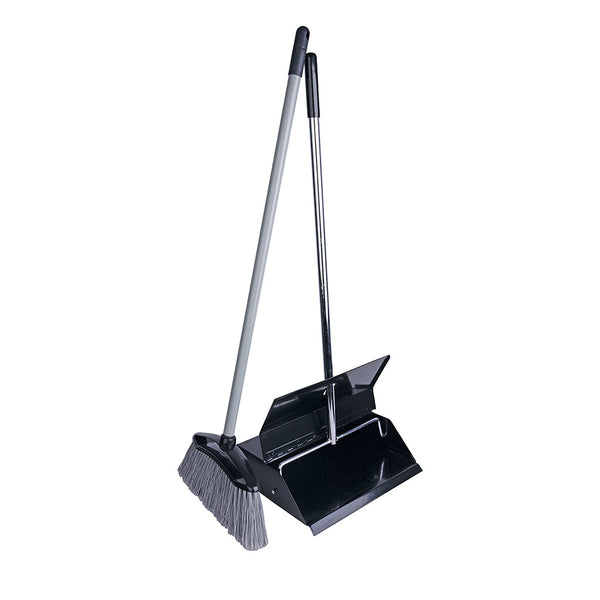 Lobby Dustpan & Brush Black Powder Coated Complete