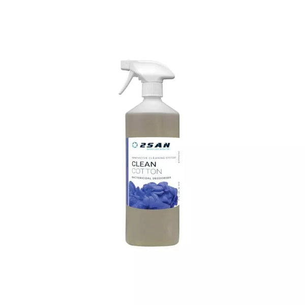 2San Cleaning Chemicals 2San Clean Cotton 1 Litre Powerful Bactericidal Deodoriser - Box of 6 0186-BOX - Buy Direct from Spare and Square