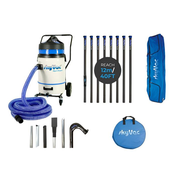 skyVac Commercial 75 Plus With High Reach Pole Set - 3 Motor 40ft Reach