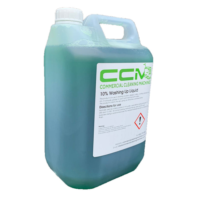 Commercial Cleaning Machines Cleaning Chemicals CCM 10% Washing Up Liquid - 5 Litres - Premium Washing Up Liquid 722777681090 89056/5 - Buy Direct from Spare and Square