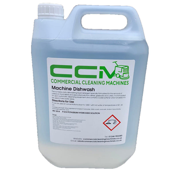 Commercial Cleaning Machines Cleaning Chemicals CCM Automatic Machine Dishwash Solution - 5 Litres 722777681113 B224/5 - Buy Direct from Spare and Square