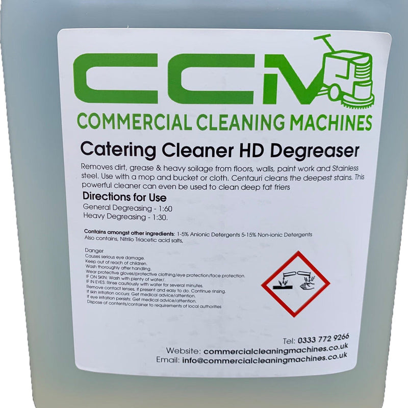 Commercial Cleaning Machines Cleaning Chemicals CCM Catering Cleaner HD Degreaser - 5L - Easily Removes Grease 722777681175 A119/5 - Buy Direct from Spare and Square