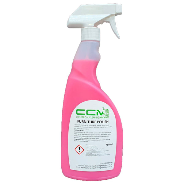 Commercial Cleaning Machines Cleaning Chemicals CCM Furniture Polish - 750ml - Premium Polish Leaving a High Shine 722777681205 06097/5 - Buy Direct from Spare and Square