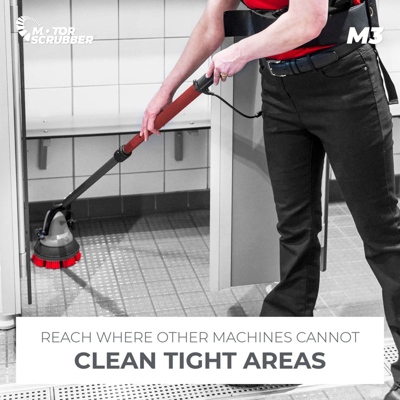 Motor Scrubber Scrubber Dryer MotorScrubber M3M - Portable, Powerful, Commercial Scrubber For Hard To Clean Areas - 70cm - 140cm Handle M3M - Buy Direct from Spare and Square