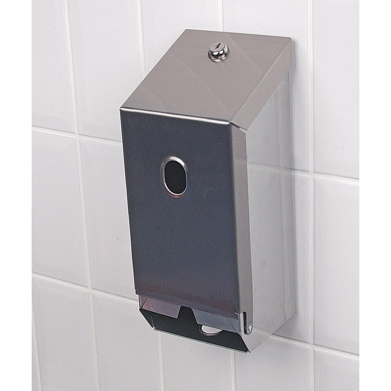 Robert Scott Dispenser Stainless Steel Twin Toilet Roll Dispenser 100064 - Buy Direct from Spare and Square