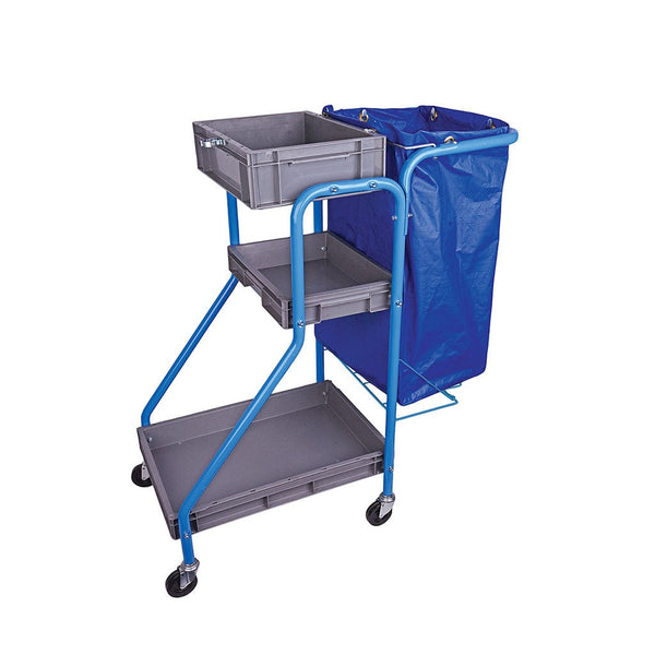 Robert Scott Janitorial Trolley Port-A-Cart Trolley with Vinyl Bag 101287 - Buy Direct from Spare and Square