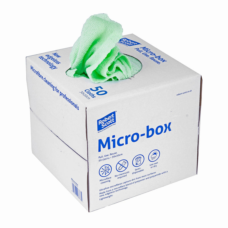 Robert Scott Microfibre Cloth Micro-box Microfibre Cloth - Box of 400 - Buy Direct from Spare and Square