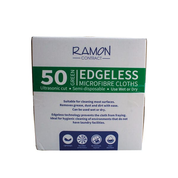 Ramon ‘Contract’ Edgeless Boxed Microfibre Cloths - Box of 50 - Colour Coded - Commercial Cleaning Machines