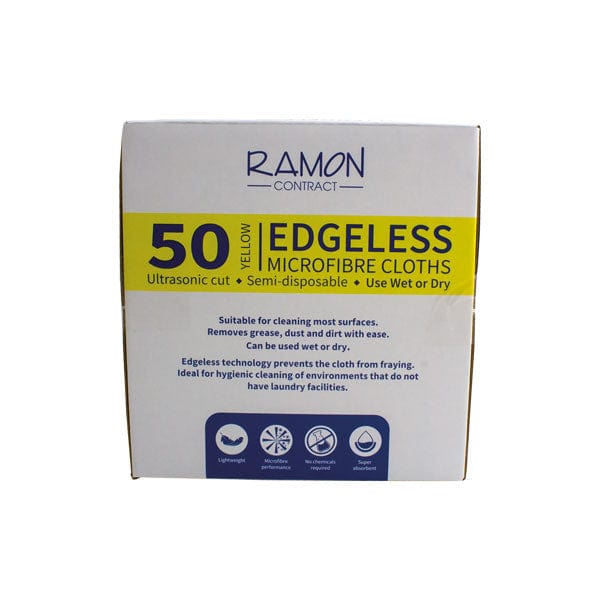 Ramon ‘Contract’ Edgeless Boxed Microfibre Cloths - Box of 50 - Colour Coded - Commercial Cleaning Machines